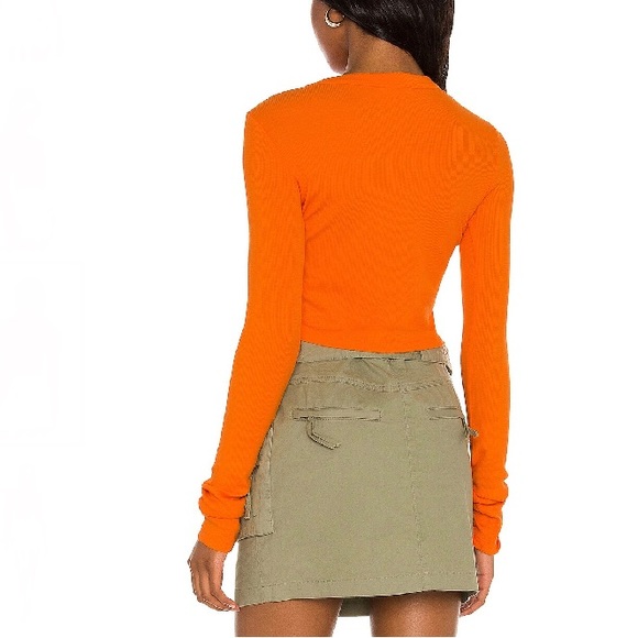 Cotton Citizen The Verona Crop Shirt Orange Size Small - Picture 3 of 10